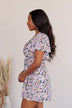 Gentle Morning Breeze Mini Dress- Black & Peach