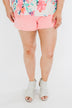 YMI Distressed Colored Shorts- Neon Pink