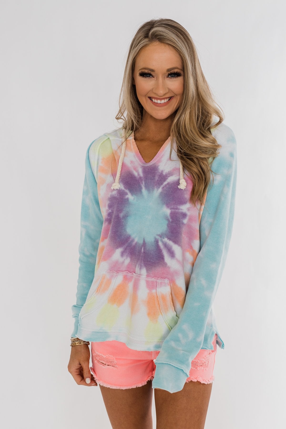 Catch The Fun Tie Dye Hoodie- Multi