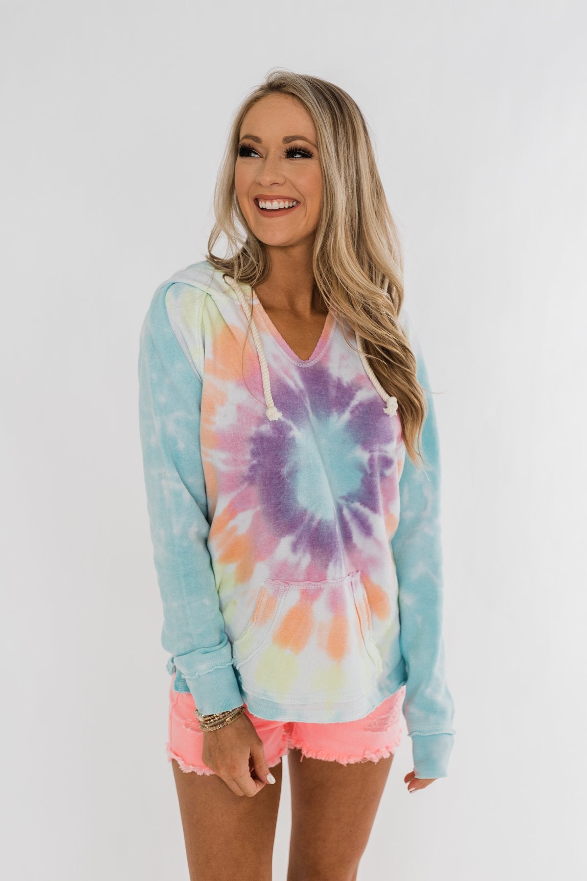 Catch The Fun Tie Dye Hoodie- Multi