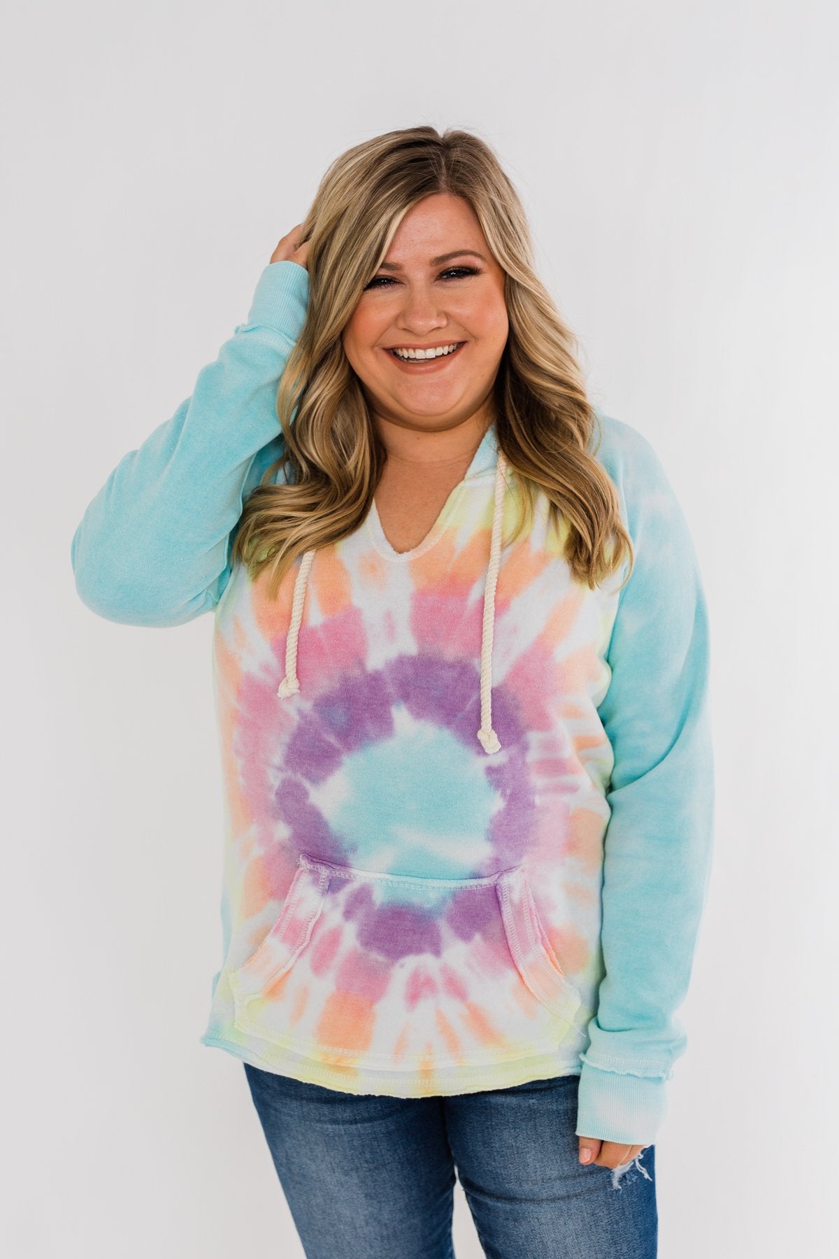 Catch The Fun Tie Dye Hoodie- Multi