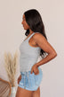 Tired Of Fitting In Drawstring Tank- Gray