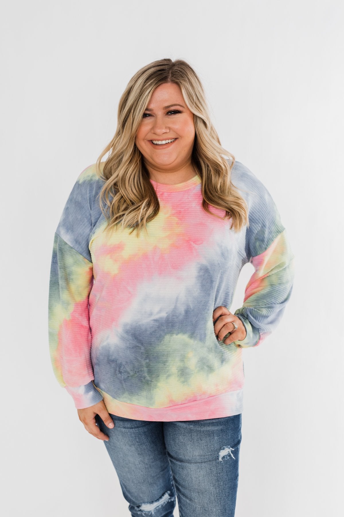 Keep Me Close Tie Dye Pullover Top- Multi-Color