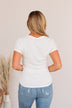 Something To Cling To V-Neck Top- Ivory
