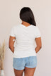 Something To Cling To V-Neck Top- Ivory