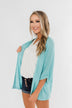 The Perfect Knit Cardigan- Aqua Blue