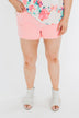 YMI Distressed Colored Shorts- Neon Pink