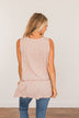 Hope For Tomorrow Floral Tie Tank Top- Dusty Blush