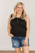 Prove Them Wrong Thermal Knit Tank Top- Black