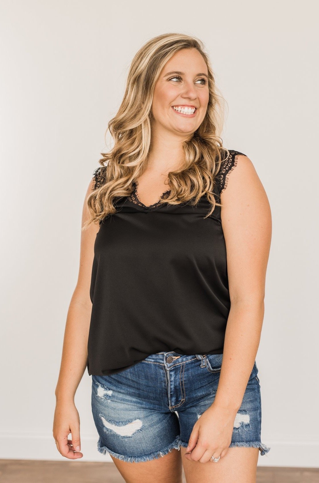 Embrace The Elegance Sleeveless Blouse- Black