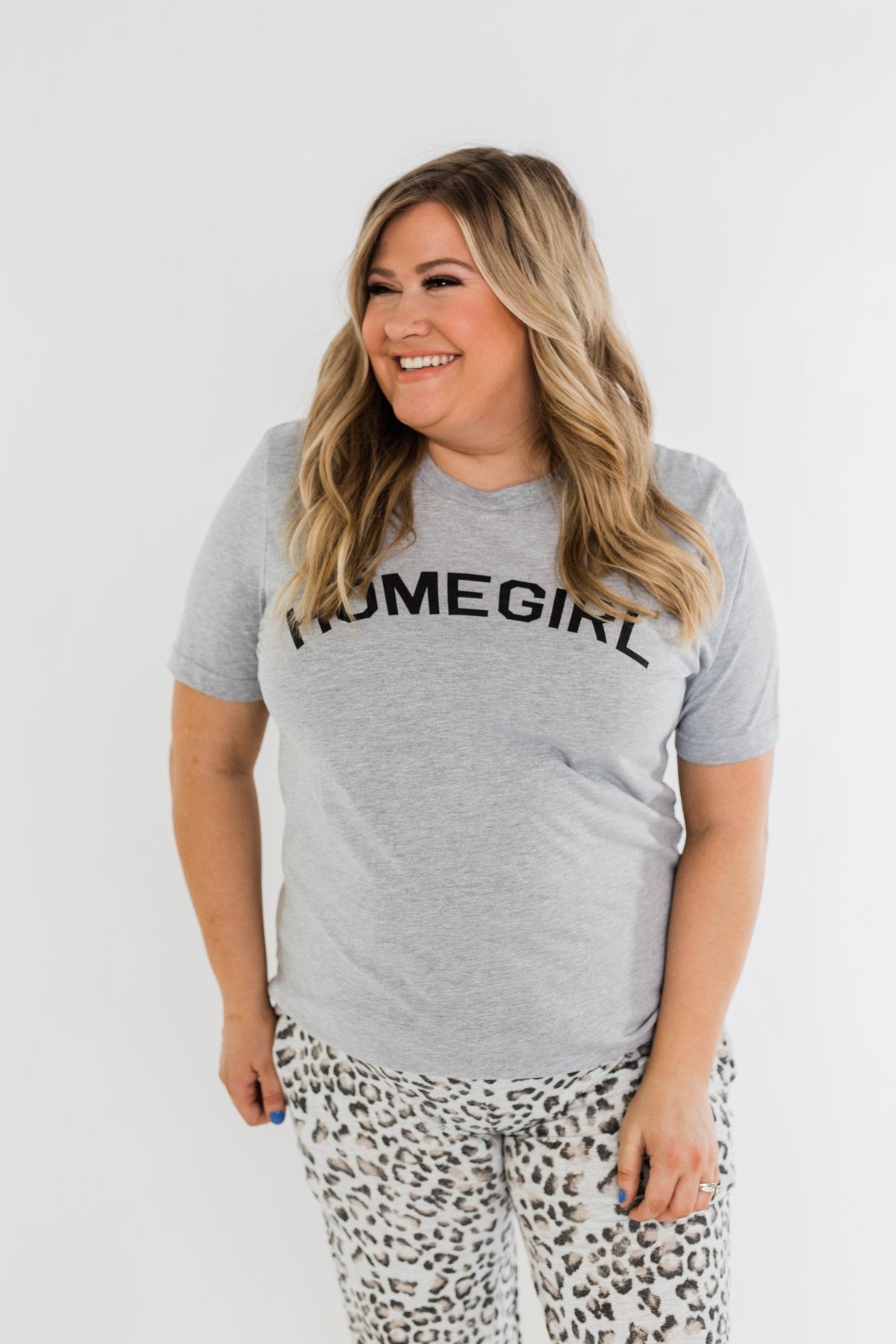 "Homegirl" Graphic Tee- Grey