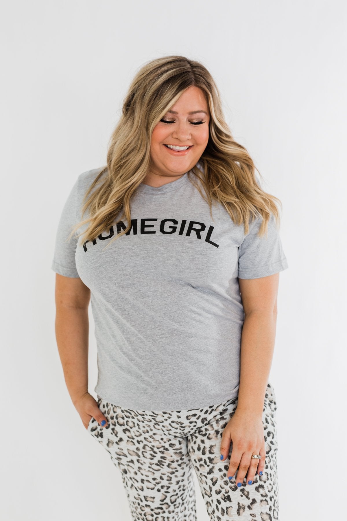 "Homegirl" Graphic Tee- Grey