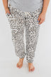 Awaiting Adventures Leopard Joggers- Heather Grey