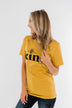 "Bee Kind" Ephesians 4:32 Graphic Tee- Mustard