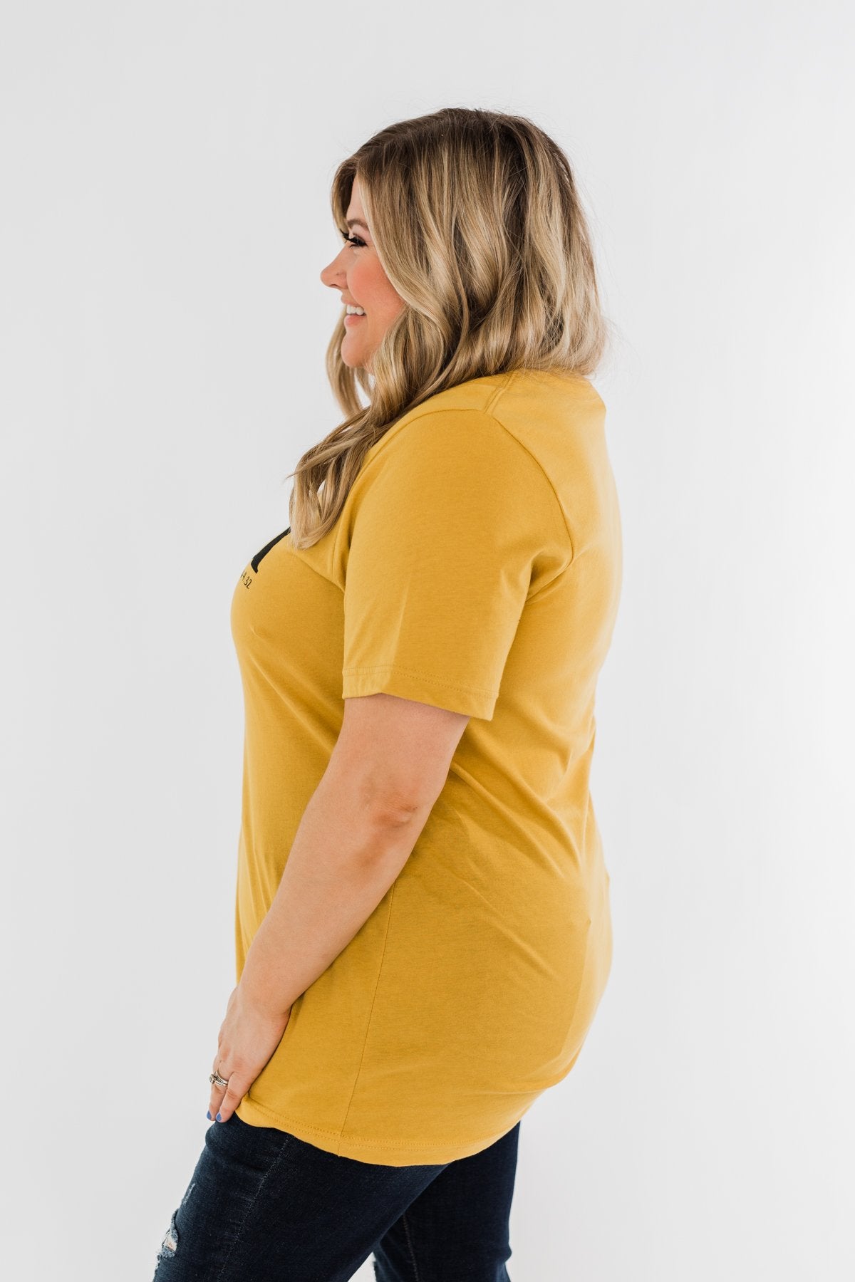 "Bee Kind" Ephesians 4:32 Graphic Tee- Mustard