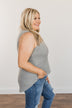 Prove Them Wrong Thermal Knit Tank Top- Grey