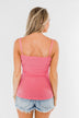 Pulse Basics Lace Trim Tank- Pink