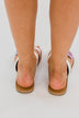 Qupid Athena Sandals- Pink Tie Dye