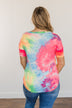 Fun Under The Sun Tie Dye Top- Neon Pink, Blue & Yellow