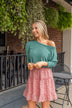 Light The Spark Long Sleeve Top- Green