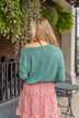 Light The Spark Long Sleeve Top- Green