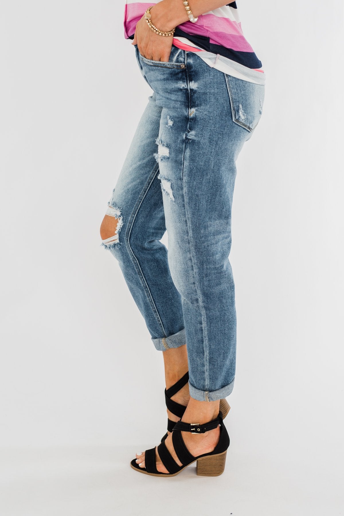 KanCan Boyfriend Jeans- Jessie Wash
