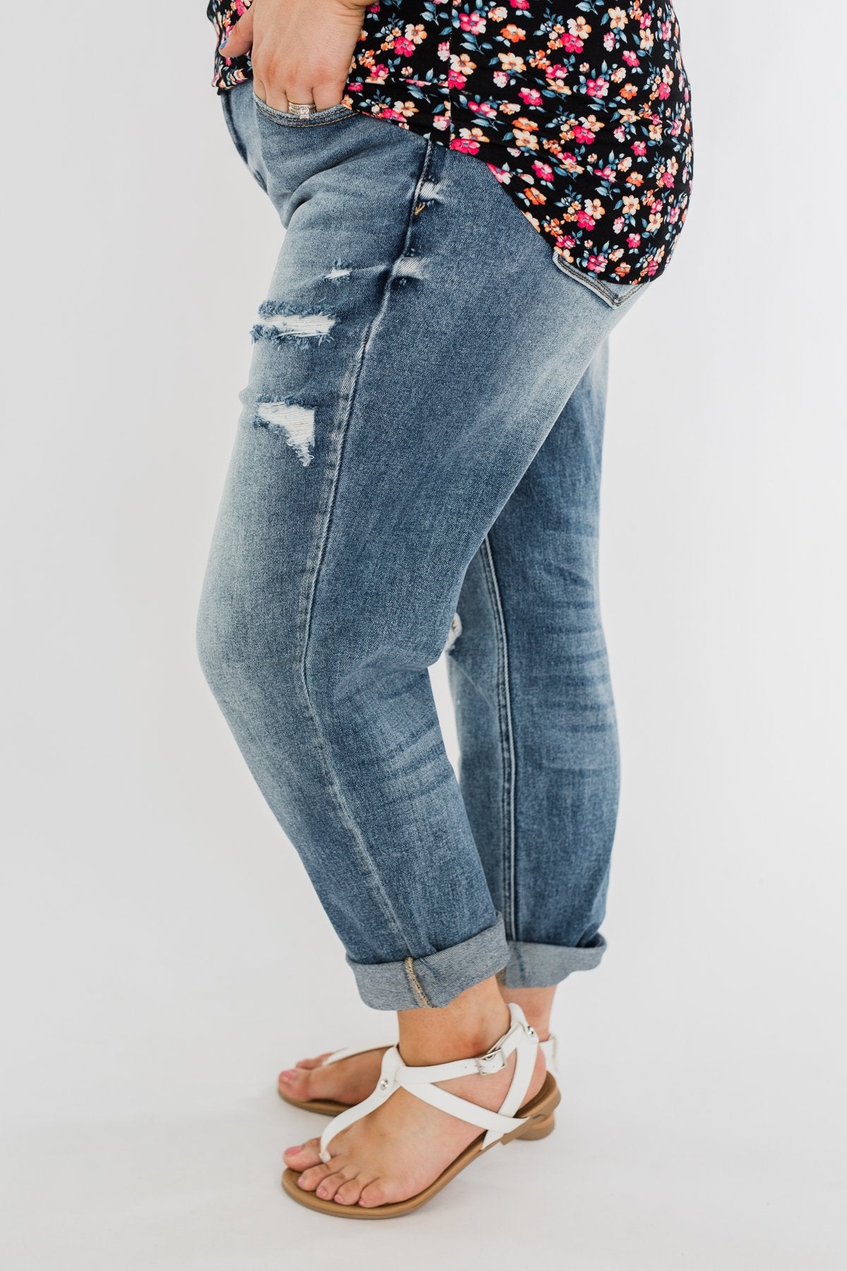 KanCan Boyfriend Jeans- Jessie Wash
