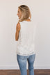 Took Me By Surprise Sleeveless Lace Blouse- Ivory