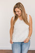 Took Me By Surprise Sleeveless Lace Blouse- Ivory
