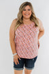 Take Care Floral Tank Top- Pink
