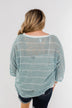 Follow My Lead Striped Knit Top- Slate Blue