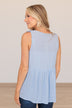 Day Dream Of You Babydoll Top- Light Blue