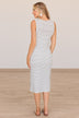 Thread & Supply Seaside Views Striped Dress- Ivory