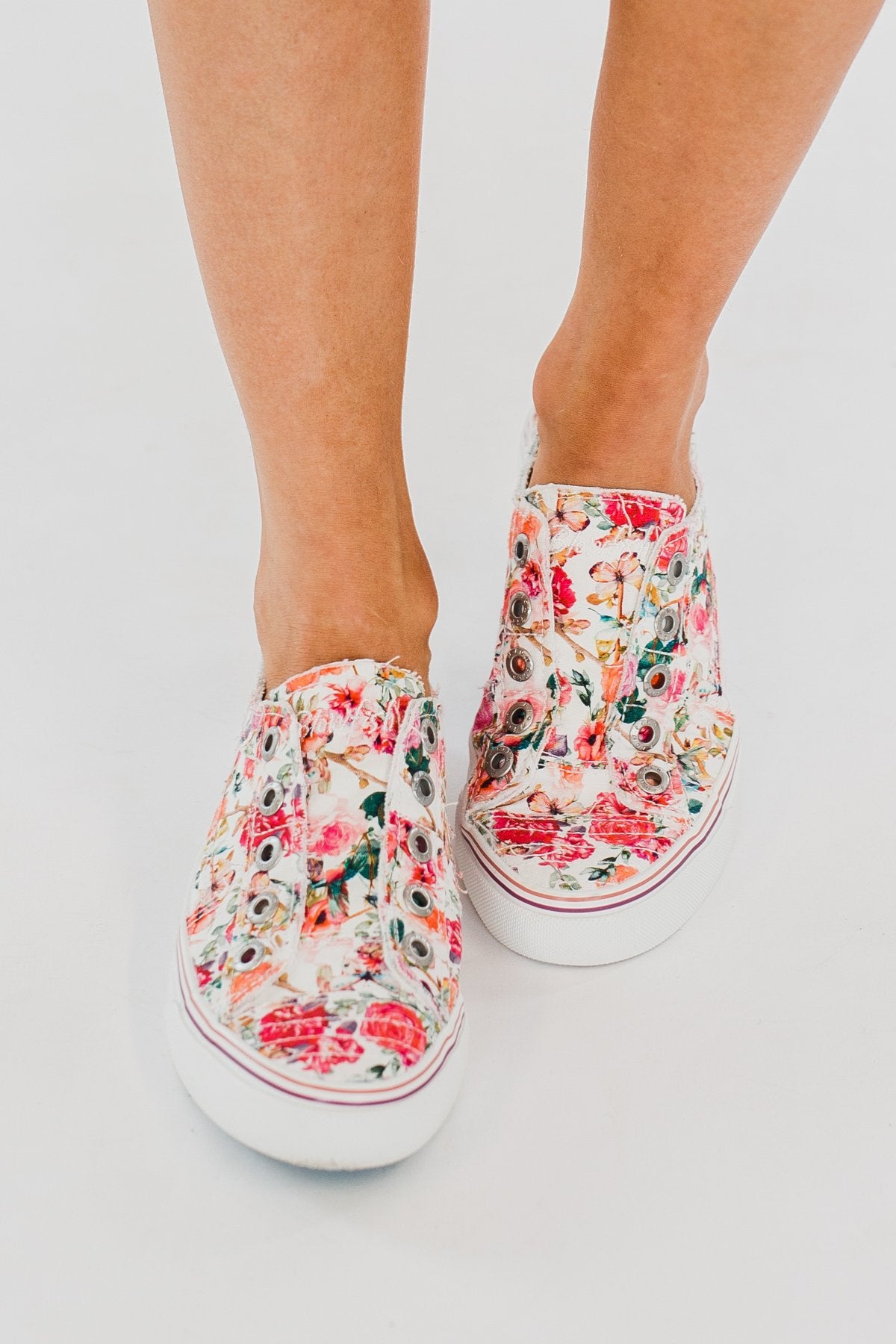 Blowfish Play Sneakers- Off White Flowerfest Print