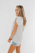 Floral Embroider & Polka Dot Top- Ivory