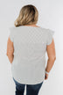 Floral Embroider & Polka Dot Top- Ivory