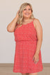 Gracious Feelings Floral Mini Dress- Red