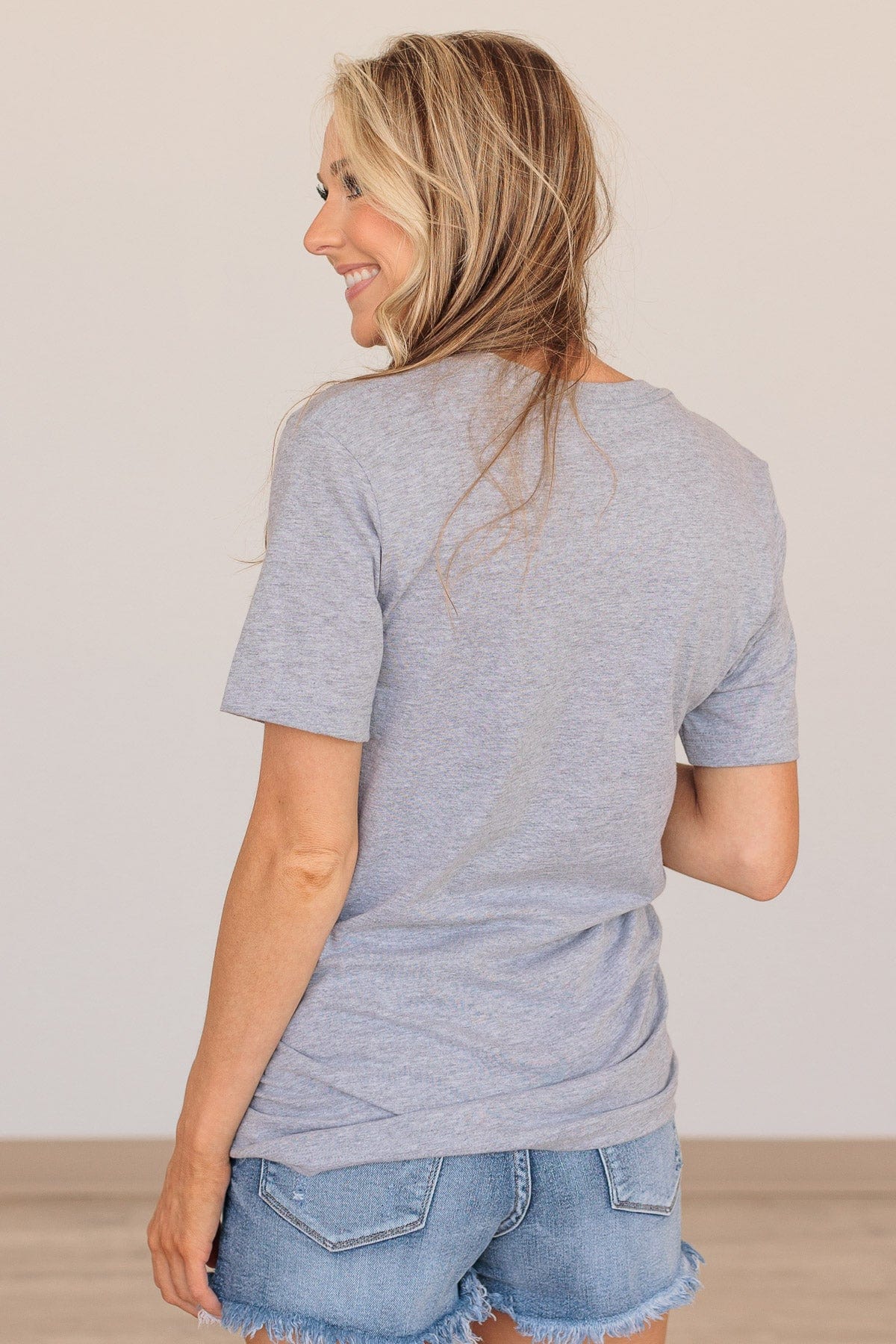 "Baseball Mama" Graphic Tee- Heather Gray