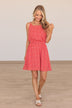 Gracious Feelings Floral Mini Dress- Red