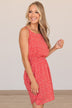 Gracious Feelings Floral Mini Dress- Red