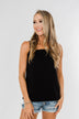 Nothing Holding Me Back Lightweight Tank Top- Black