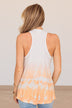 Search For Love Tie Dye Tank- Ivory & Orange