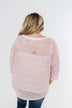 Follow My Lead Striped Knit Top- Blush