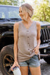 A Day To Remember V-Neck Tank Top- Mocha