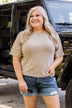Thread & Supply One For All Speckled Top- Taupe