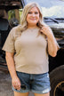 Thread & Supply One For All Speckled Top- Taupe