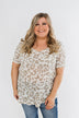 Forever Fierce Leopard Knit Top- Ivory & Taupe
