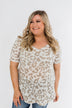 Forever Fierce Leopard Knit Top- Ivory & Taupe
