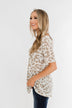 Forever Fierce Leopard Knit Top- Ivory & Taupe