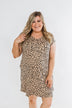 Sounds of the Wild Spotted Shapeless Dress- Taupe